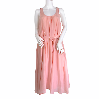 #ad Lou amp; Grey Cotton Silk Light Weight Pink Flowy Lagenlook Cottagecore Dress NWT S