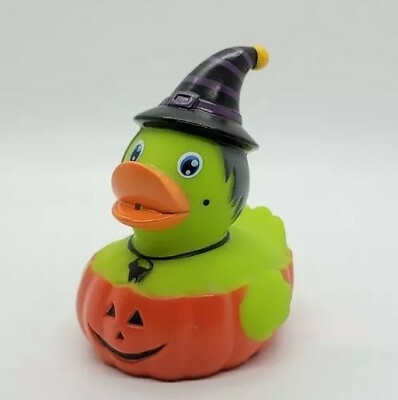 Rare Wacky Witch Rubber Duck Toysmith 2008 Ducky Halloween Pumpkin