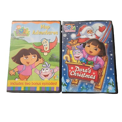 Dora#x27;s Christmas and Map Adventures DVD Lot of 2
