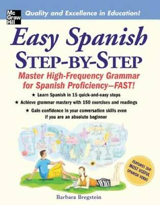 Easy Spanish Step By Step Paperback By Barbara Bregstein GOOD