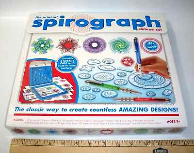 #ad 01001 The Original Spirograph Deluxe Set Kahootz Classic Design Fun Ages 8