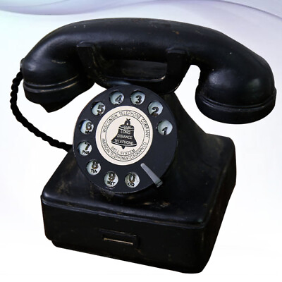 #ad Retro Antique Phone Vintage Dial Telephone Home Decor Decorate