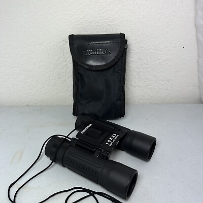 Bushnell 10 x 25 302 FT. @ 1000 YDS. Black Compact Folding Binoculars amp; Case