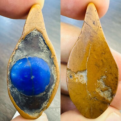 #ad Ancient very old near Eastern Egyptian eye lapis stone inlaid stone piece