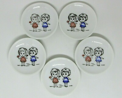 #ad #ad Vintage 70#x27;s Japan Butter Pats or Childs Toy Plates Little Girls 2.5quot;