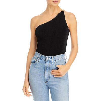#ad Fore Womens Knit One Shoulder Chain Strap Pullover Top Blouse BHFO 4203