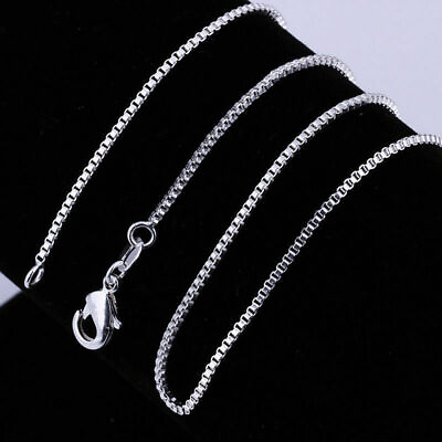 #ad Elegant Fashion 925 Sterling Silver Lobster Clasp Chain 24quot; For Pendant Necklace