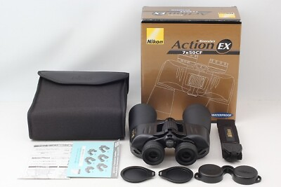 #ad Nikon Binoculars Action EX 7X50 Porro Prism type AEX7X50 Black from Japan New