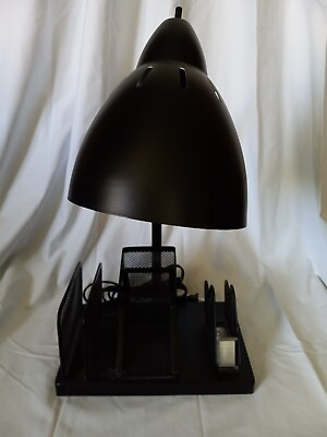 Portable Luminaire Desk Mesh Organizer Flexible black lamp 18quot; Tape Dispenser