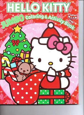 #ad #ad HELLO KITTY CHRISTMAS JUMBO COLORING amp; ACTIVITY BOOK By American Greetings *VG*