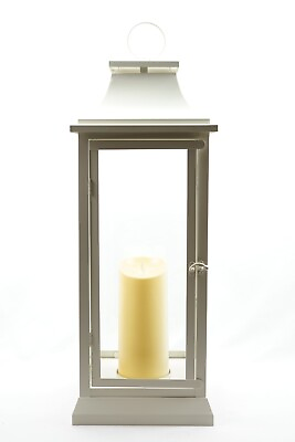 #ad Luminara Heritage Flameless Candle Lantern Indoor Outdoor White 25 inch