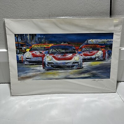 #ad Lemans Porsche Steve Petrosky Limited Art Print Rare Unframed New Motorsport