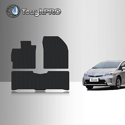 ToughPRO Floor Mats Black For Toyota Prius All Weather Custom Fit 2010 2015