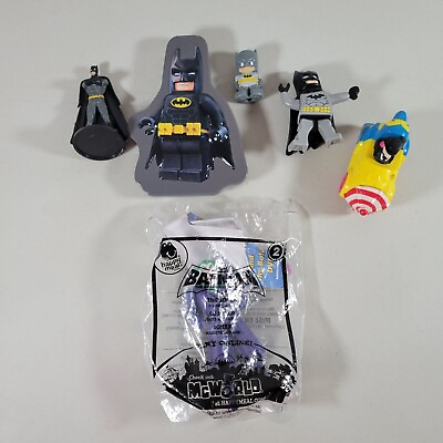#ad Batman Toy Lot Roadster Penguin Joker NIP Batman Figures and Puzzle