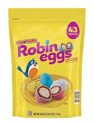 Whoppers Robin Eggs Easter Malted Milk Candy 43 oz