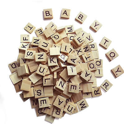 REPLACEMENT INDIVIDUAL SCRABBLE WOODEN TILES LETTERS or blank YOU PICK