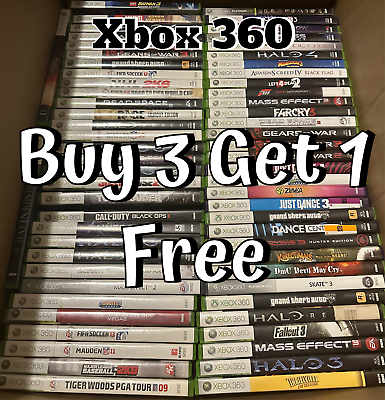 #ad Buy 3 Get 1 FREE📦 Microsoft Xbox 360 Games Tested amp; Resurfaced Lot