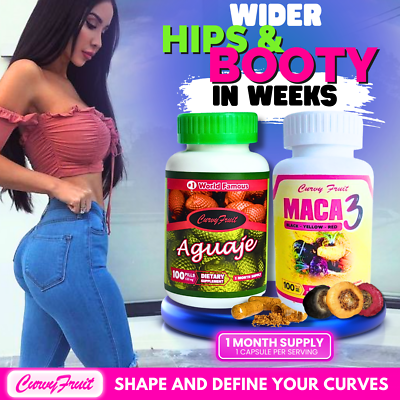 #ad Genuine Aguaje CurvyFruit Maca 3 Pills for BIG BOOTYWIDER HIPS amp; THICKER LEGS