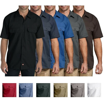 Dickies Men#x27;s 1574 Short Sleeve Casual Original Fit Button Up Work Shirt