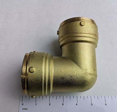 #ad 5 PIECES 2quot; X 2quot; PUSH FIT ELBOW 54 MM LEAD FREE BRASS FOR COPPER PEX CPVC