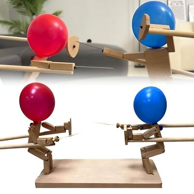 #ad Balloon Bamboo Man Battle Wooden Bots Battle Game Two Player Fast Paced