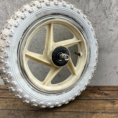 #ad Schwinn YO Scooter Wheel 12.5 Tire Old School BMX White 12 1 2 Freestyle OG 80s
