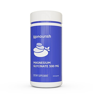#ad Magnesium Glycinate 500mg 240 Capsules for Calm Stress Sleep Leg Cramp Heart