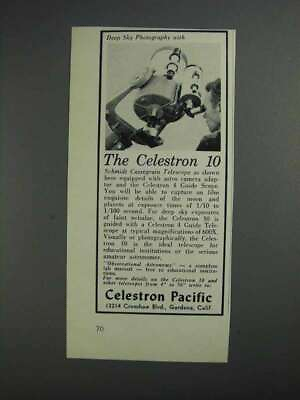 1968 Celestron 10 Schmidt Cassegrain Telescope Ad