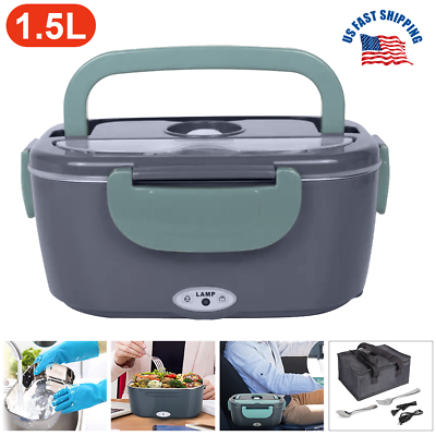 110V Electric Heating Lunch Box Portable for Car Office Food Warmer Container US