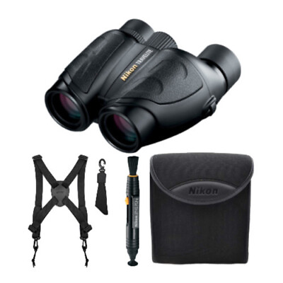 #ad Nikon 8x25 Travelite Porro Prism Binoculars with Nikon Lens Pen and Harness