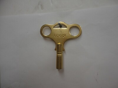 #ad New Replacement Ithaca Calendar clock Key with Logo Size 7 Brass for 4 mm Arbor