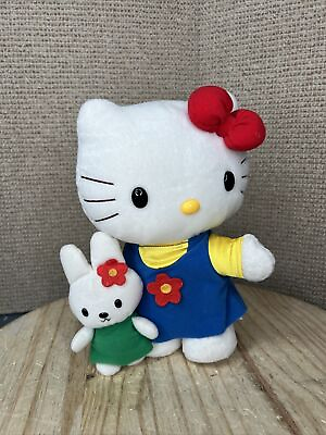 #ad Hello Kitty With Bunny Plush Sanrio Vintage Nakajima 10”