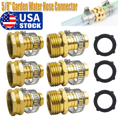 3 Set 5 8#x27;#x27; Brass Water Hose Pipe Repair Kit Male Female Garden Connector