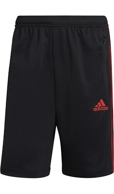 #ad adidas Designed 2 Move 3 Stripes Primeblue Mens Shorts Size 3XL Tall Black Red
