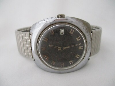 Timex Men#x27;s Silver Toned Stretch Band Analog Watch Vintage *For Repair*