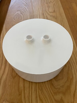 #ad Heller Massimo Vignelli white Serving Bowl with Lid 9.75”x4.5” Vintage SALE