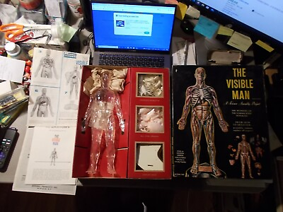#ad 1959 RENWAL THE VISIBLE MAN A SCIENCE PROJECT MODEL KIT #800598 IN BOX 1:5 SCALE