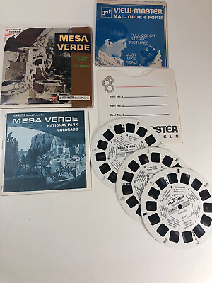 View Master A325 Mesa Verde National Park Colorado 3 Reel Set amp; Booklet Vintage
