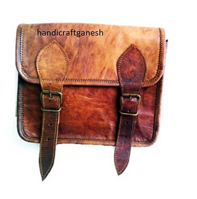Handsewd Quality Genuine Vintage Leather Satchel Messenger Shoulder Sling Bag