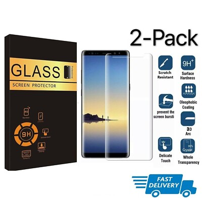 #ad 2X Tempered Glass Screen Protector For Samsung Galaxy Note S8 S9 S10 S20 S21 S22