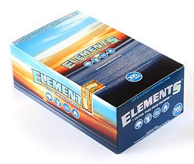 #ad ELEMENTS Rolling Papers 300 Ultra Thin Rice Papers Pack of 20 6000 leaves