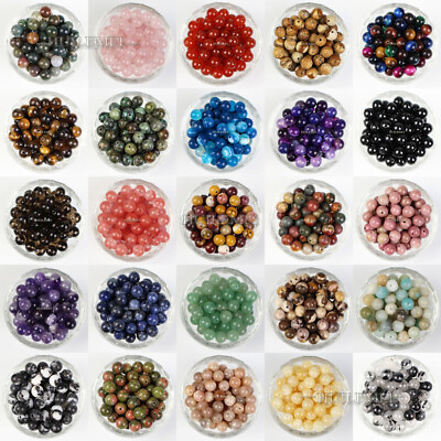 #ad Wholesale Lots Natural Gemstone Stone Round Spacer Loose Beads 4mm 6mm 8mm 10mm