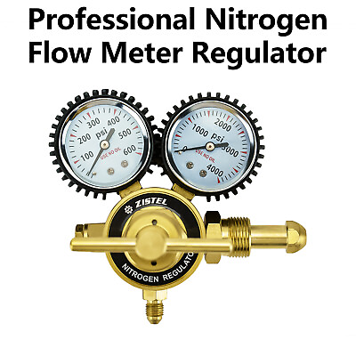 #ad Brass Nitrogen Regulator w 0 600 PSI Delivery Pressure Equipment Tank Regulator