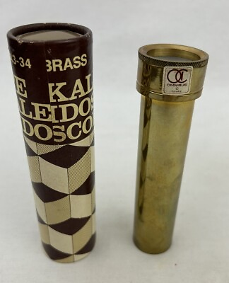 #ad Vintage Brass Kaleidoscope With Case OCI Omnibus Taiwan