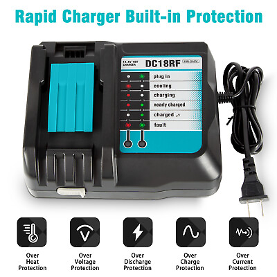 For Makita DC18RC 18V LXT Lithium Ion Rapid Optimum Charger Replacement Charger