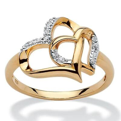 Women Fashion Pretty Hollow Out Heart shaped Rings Engagement Wedding Ring 5 10