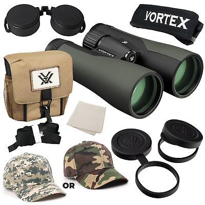 Vortex Optics Crossfire HD 12x50 Green Binocular CF 4314 with Free Hat Bundle