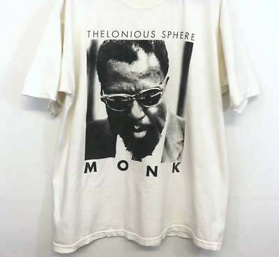 #ad Thelonious Monk VTG white T shirt short sleeve All sizes S to 5Xl TA4315