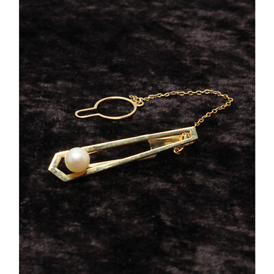 #ad Mikimoto Tie Bar Pin K14 Pearl 6.4 mm Men#x27;s