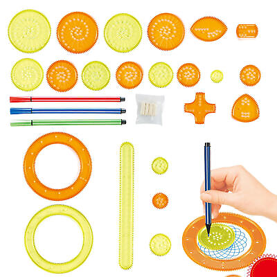 #ad #ad 27pcs Magic Ruler Kaleidoscope Painting Set Ruler Drawing Toy Christmas Gift